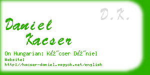 daniel kacser business card